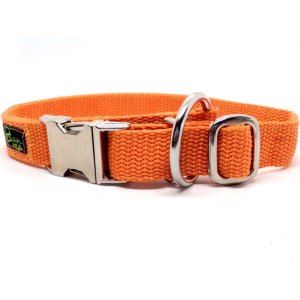 "Basic" Nylonhalsband, Orange 25 - 40 cm / 20mm