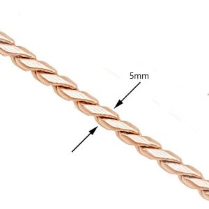 Schlangenkettenhalsband, Ø 5mm (50/55/60cm)