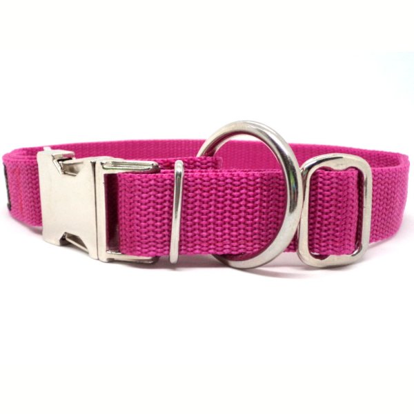 "Basic" Nylonhalsband, Pink