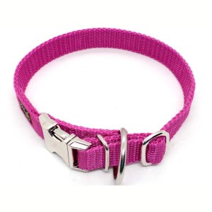 "Basic" Nylonhalsband, Pink