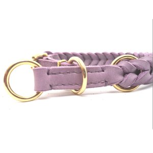 Leder Halsband "Nizza", Lavendel