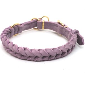 Leder Halsband "Nizza", Lavendel