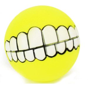Quitsche grinz Ball mit Zähnen