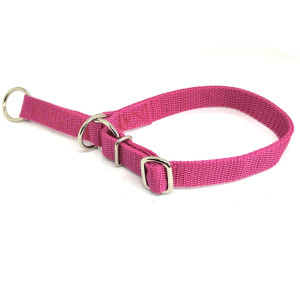 "Basic" Zugstopp Halsband, Pink 25 - 40 cm /20 mm