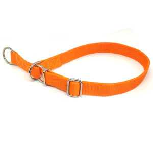 "Basic" Zugstopp Halsband, Orange 30 - 50 cm /...
