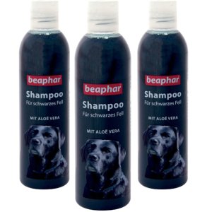 Hundeshampoo, schwarzes Fell